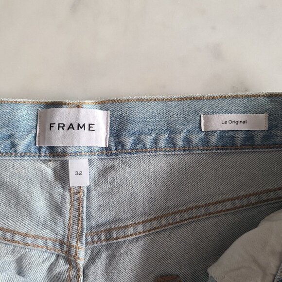 FRAME Le Original Ripped High Waist Crop Jeans, Size 32, NWT - Picture 10 of 16